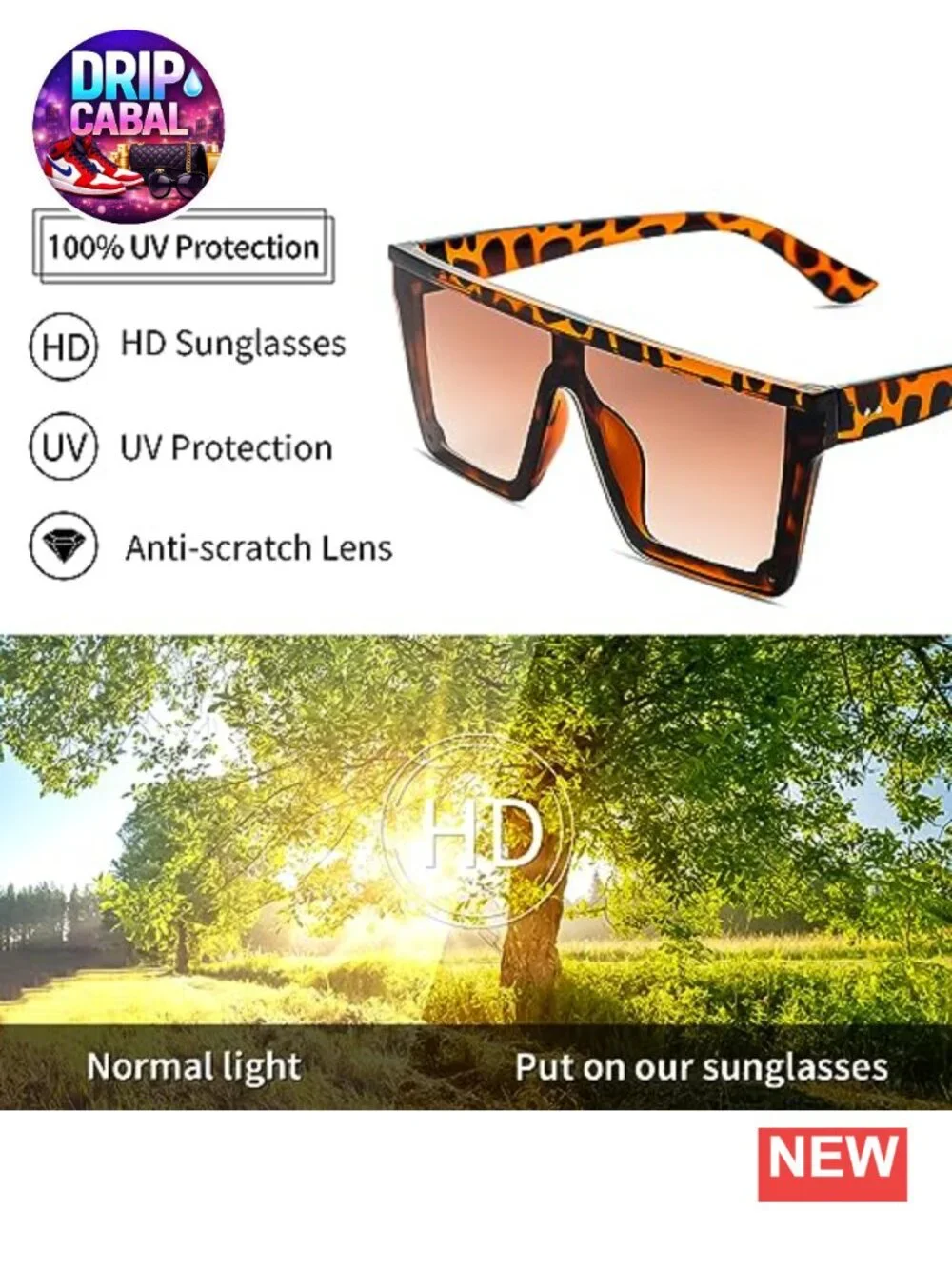 3 Pack Oversized Square Sunglasses for Women Men Large Flat Top Thick Frame